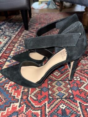 Vince Camuto Black Suede Heels